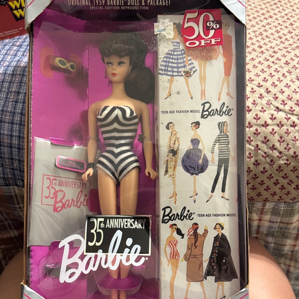 Barbie 35th Anniversary Doll with Black and White Swimsuit